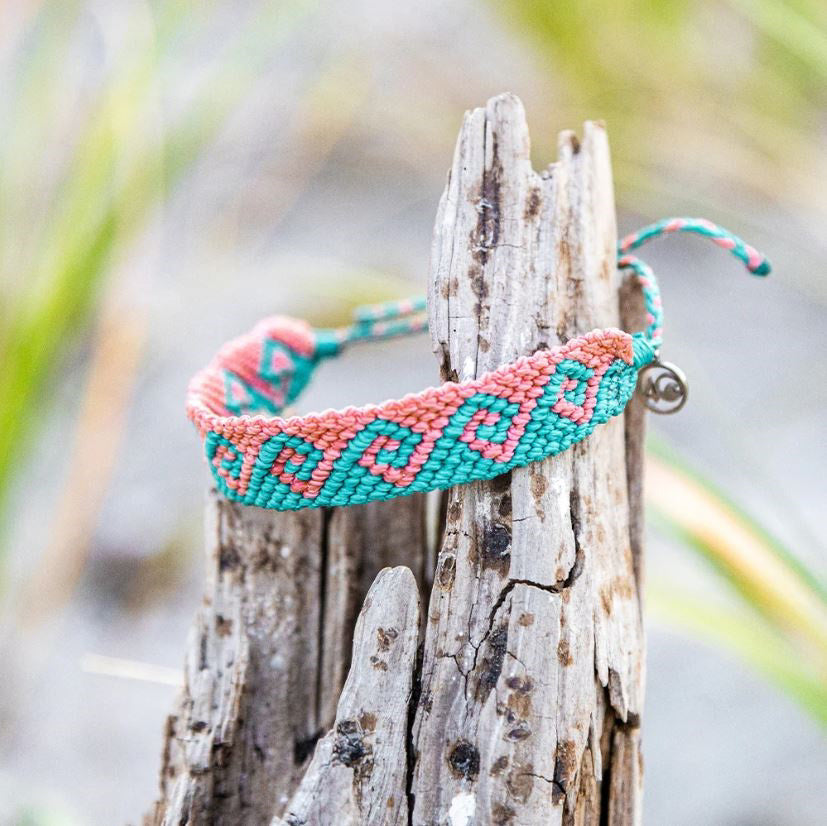 4Ocean Bracelet - Bali Wave Coral and Turquoise