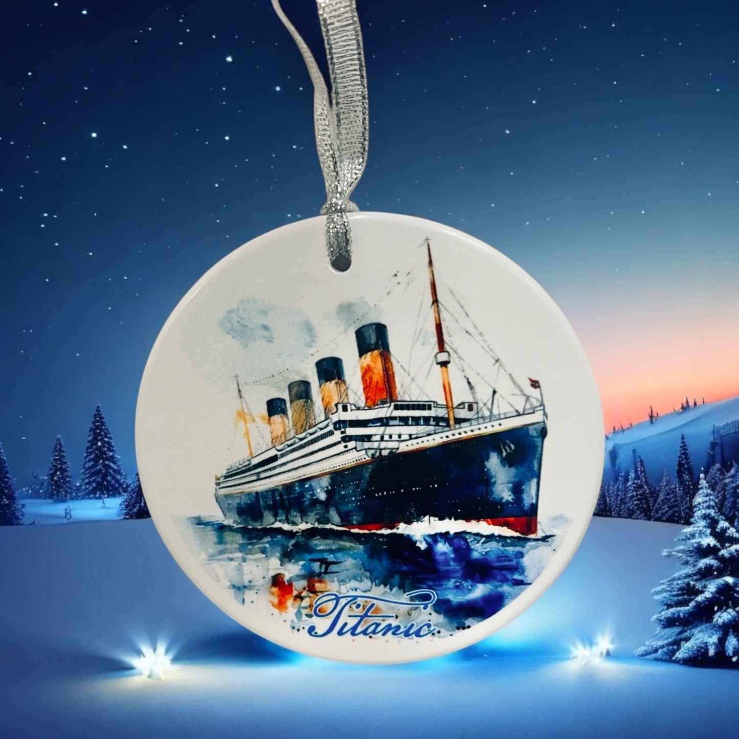 Titanic Watercolor Ornament