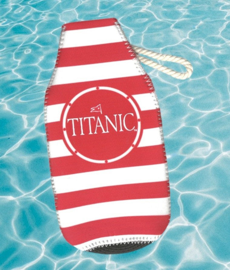 Koozie Bottle Insulator with Nautical Stripes