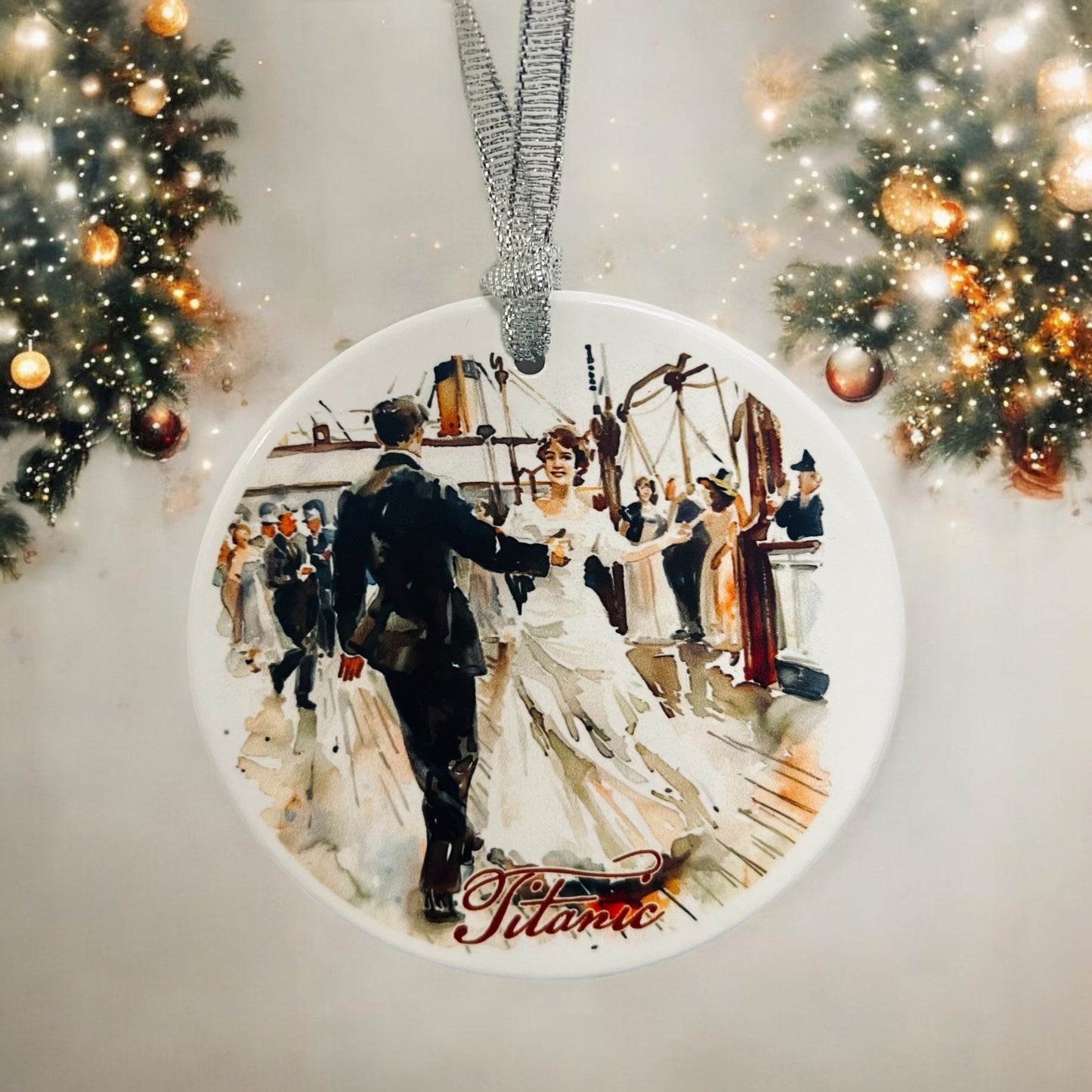 Dancing on Deck Watercolor Ornament