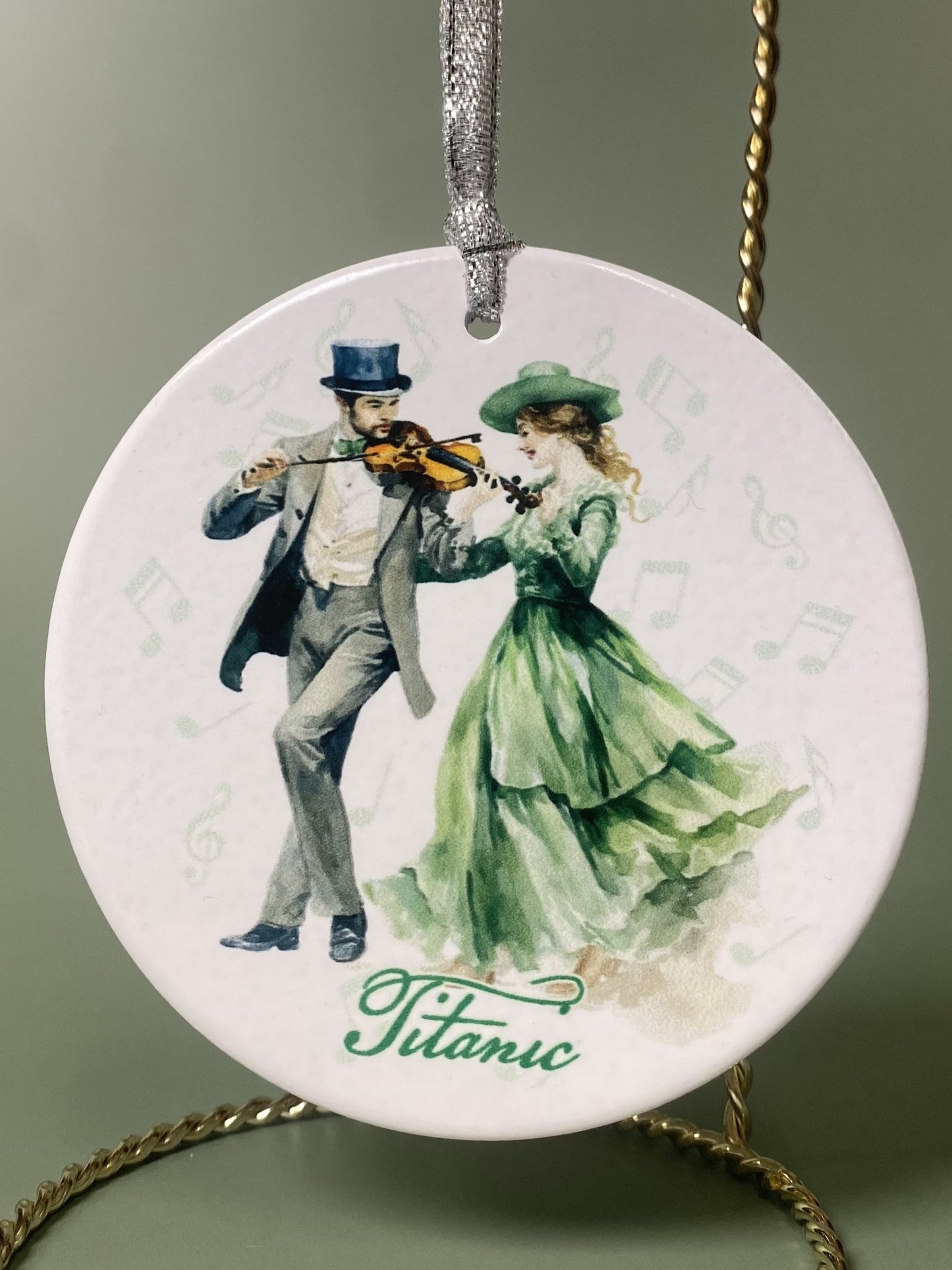 Irish Watercolor Titanic Ornament