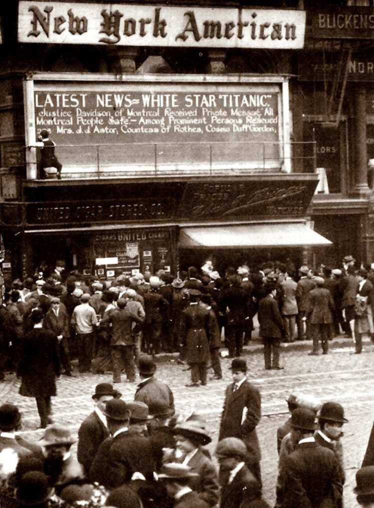 Titanic Replica Newspaper - The New York American, April 16, 1912