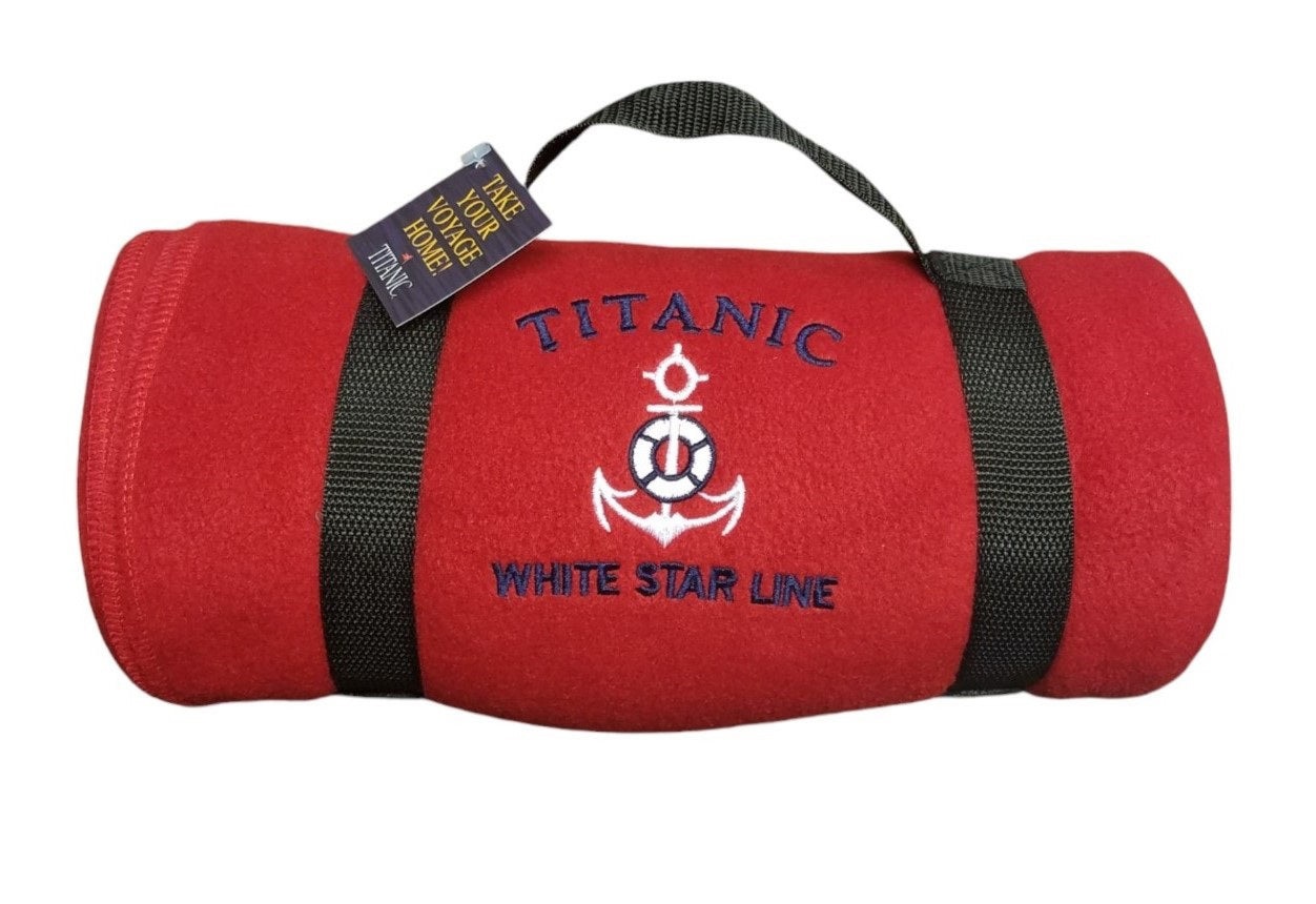 Fleece Travel Blanket with Embroidered Logo