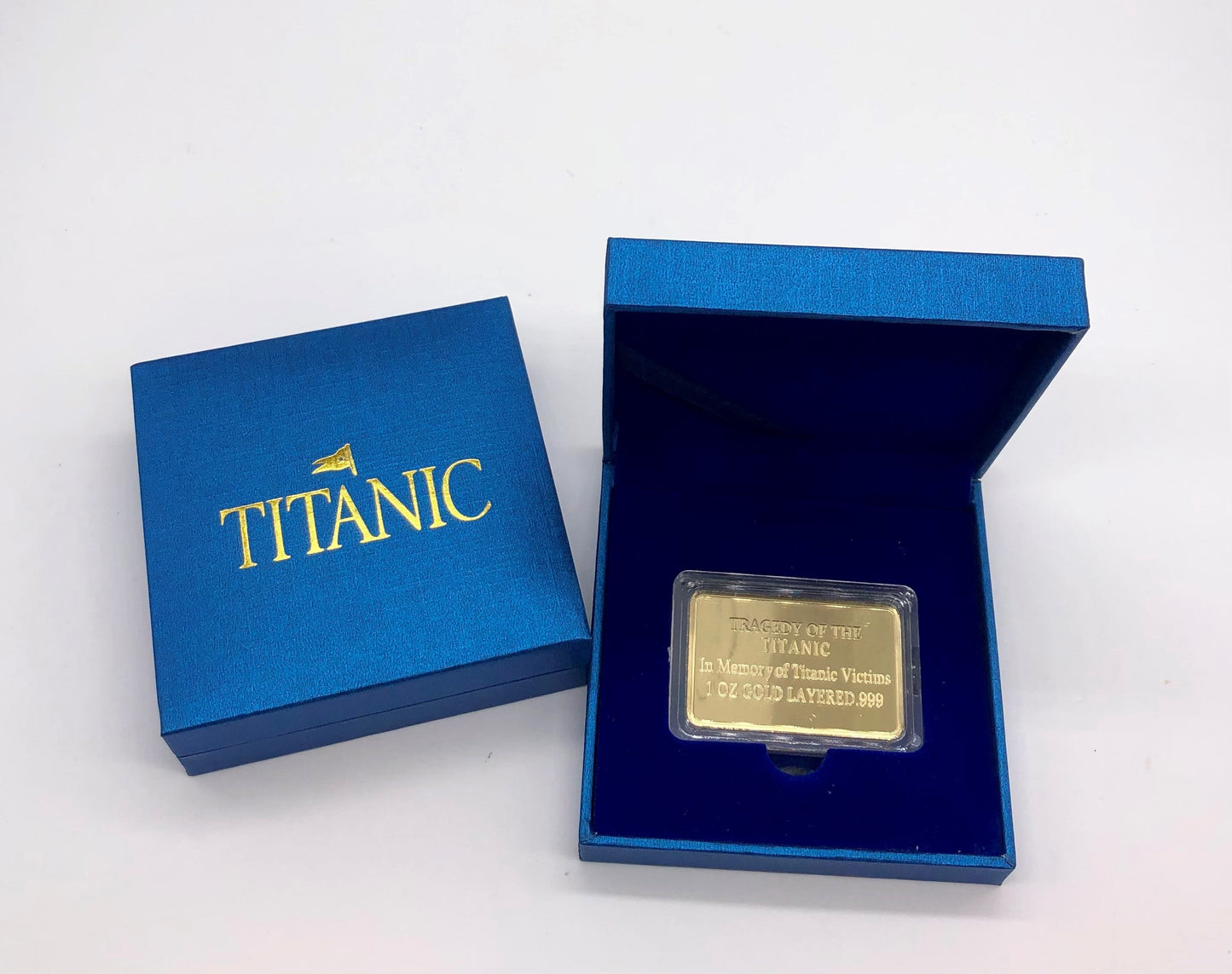 Titanic Two-Sided Collector Coin - Rectangular Memorial in Gold