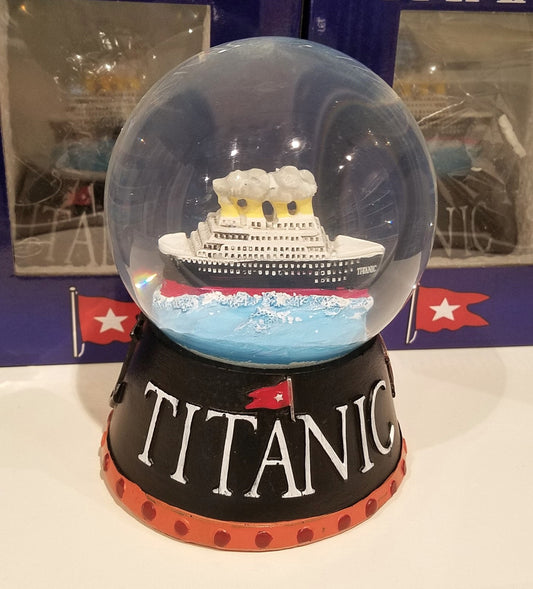 Large Titanic Ship Water Globe
