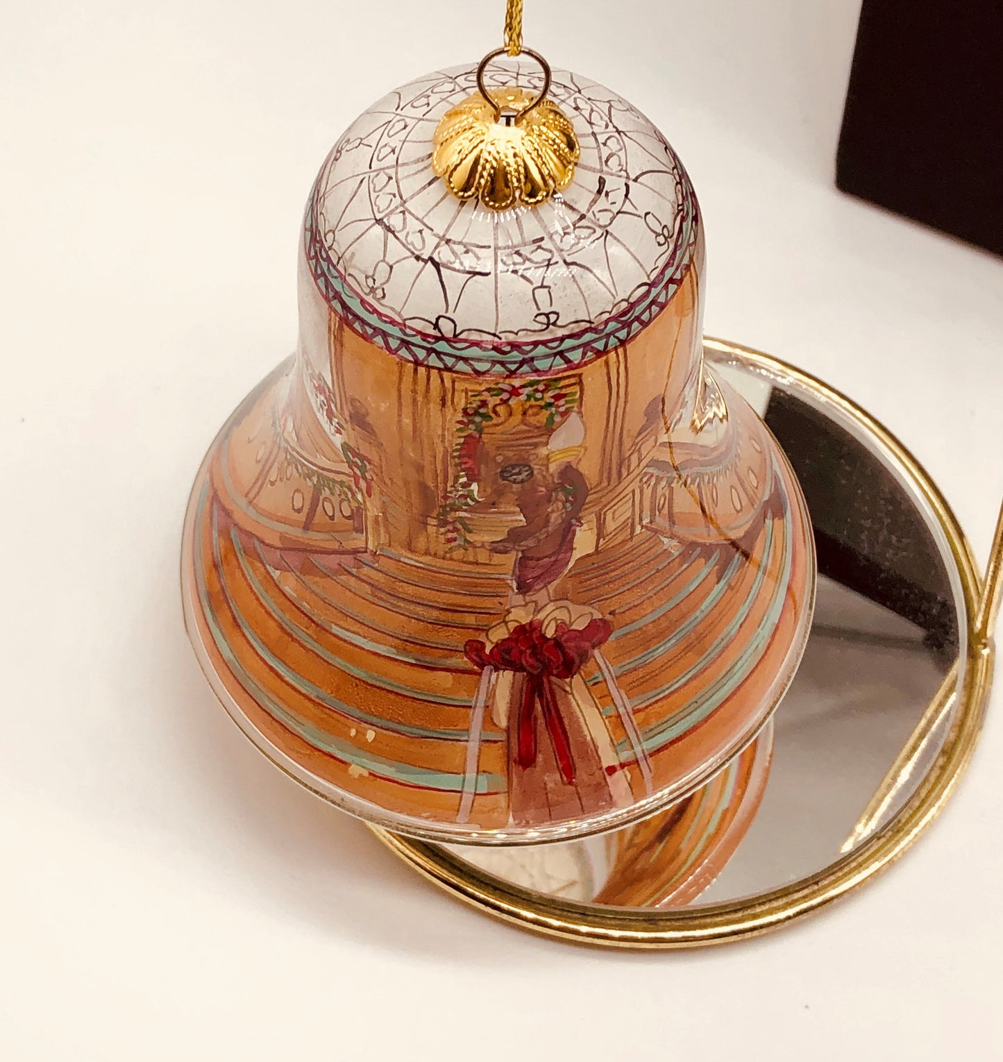 Grand Staircase Hand Painted Bell Ornament