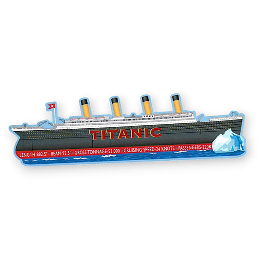 Diecut Titanic Facts 2D Magnet