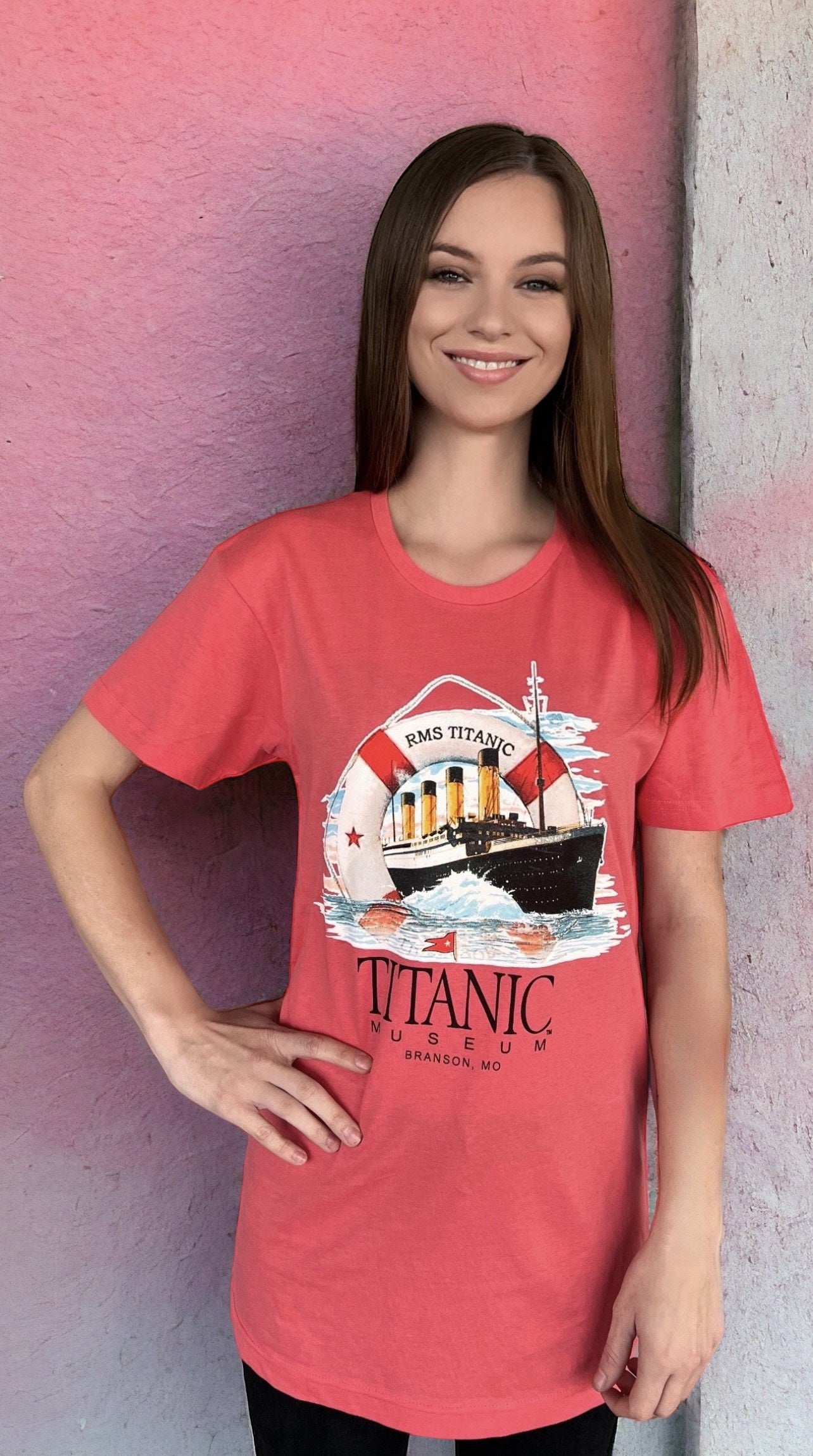 Titanic Life Ring Soft Fitted T-Shirt - Branson, MO