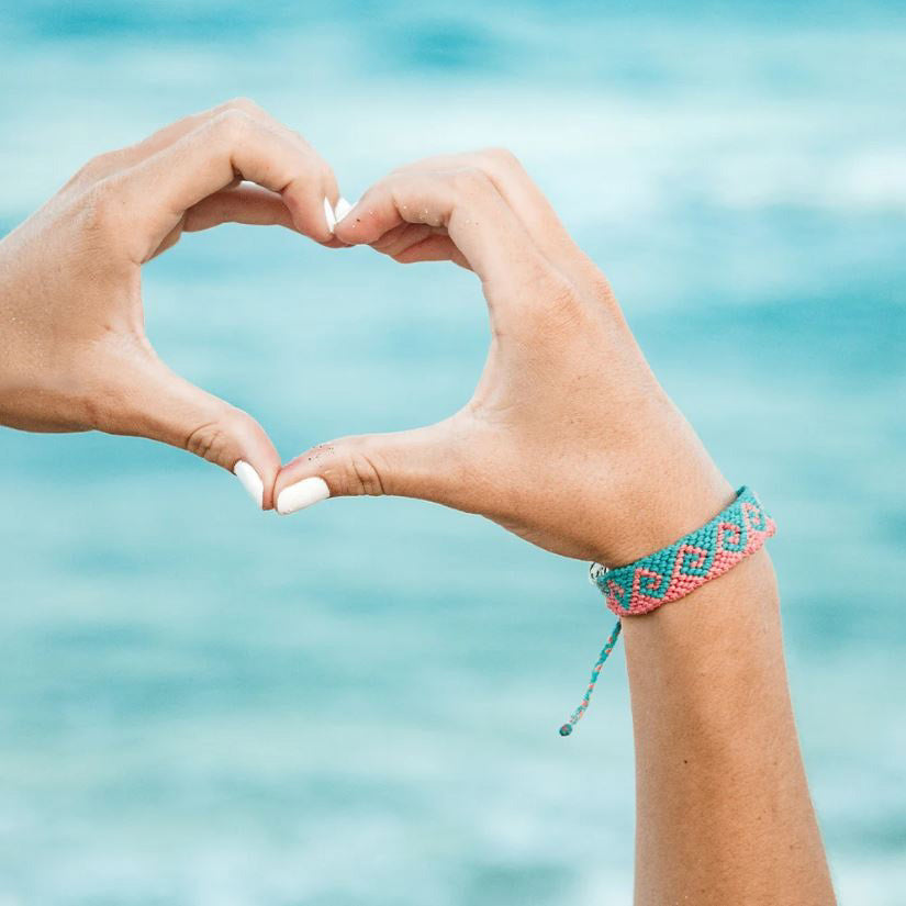 4Ocean Bracelet - Bali Wave Coral and Turquoise