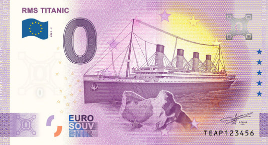 Special Collectable Titanic Zero Euro Note