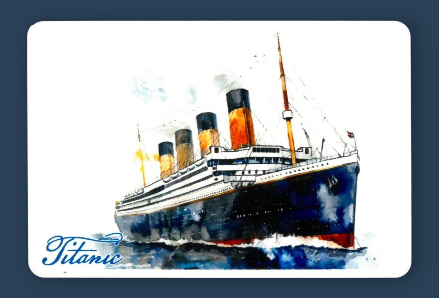 Titanic Watercolor Magnet