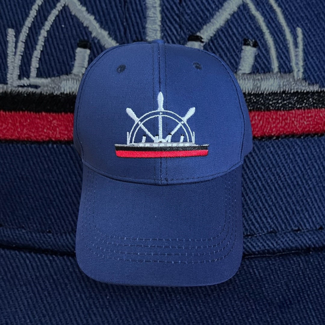 Titanic and Helm Embroidered Navy Cap