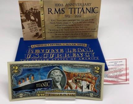 Titanic Collectable $2.00 Bill