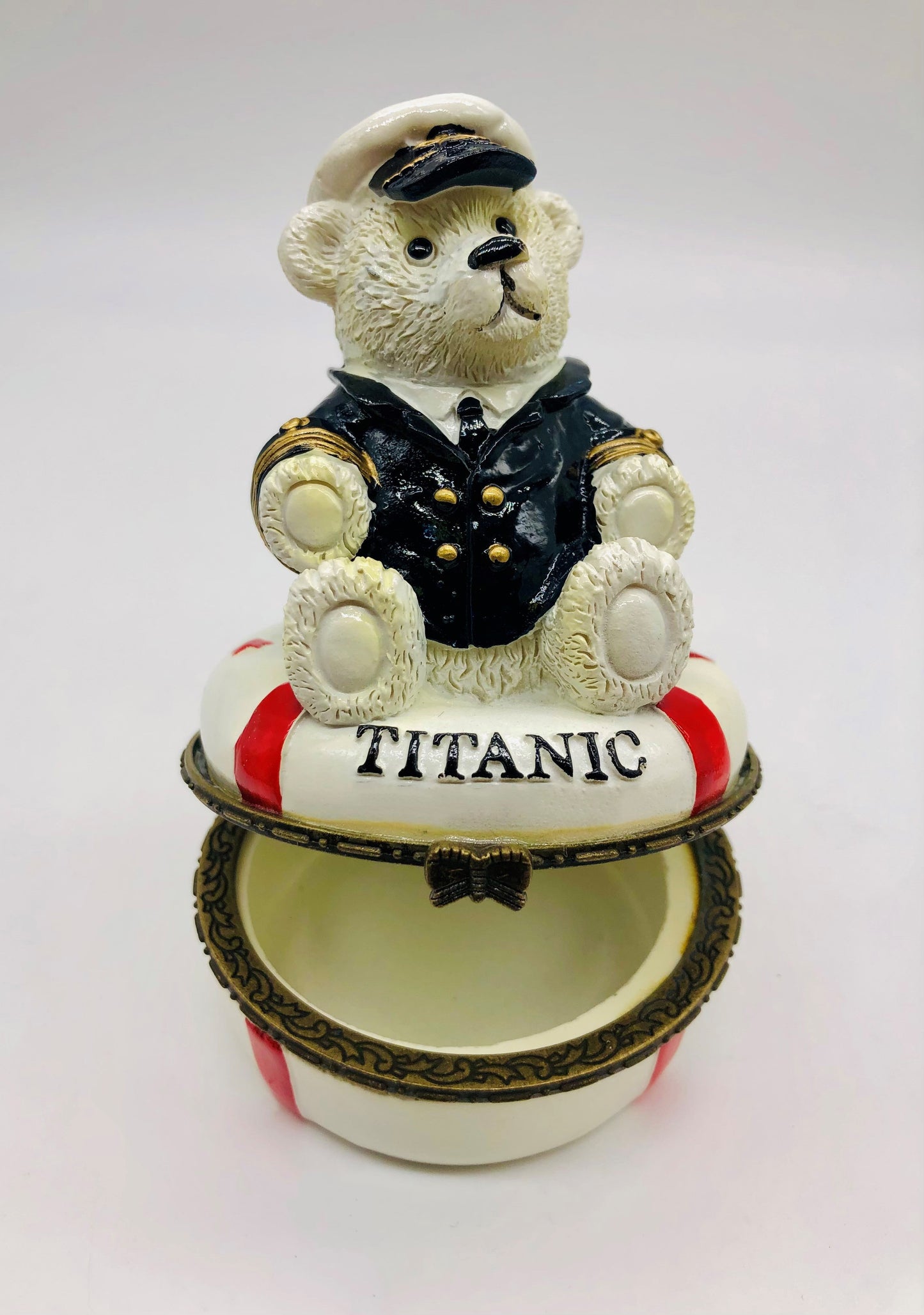 Trinket Box Captain Bear On Life Ring