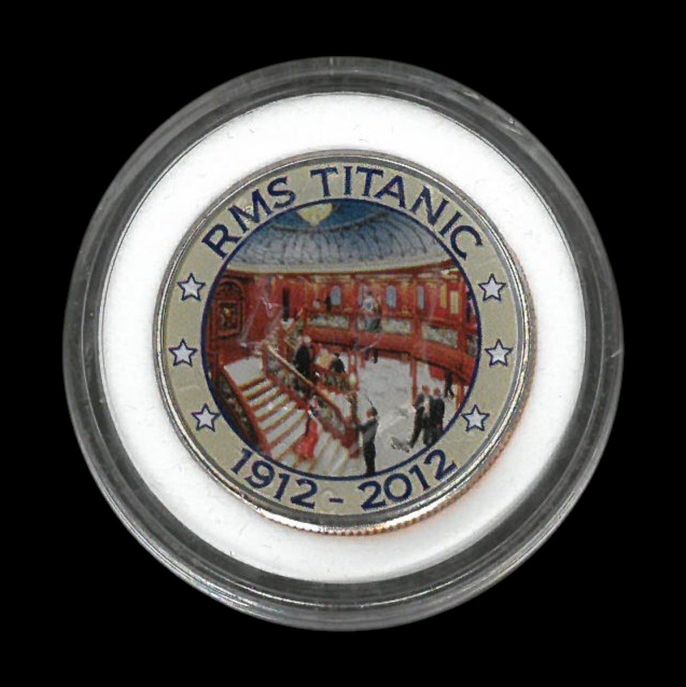 Titanic Collector Coin: JFK Half Dollar with Grand Staircase