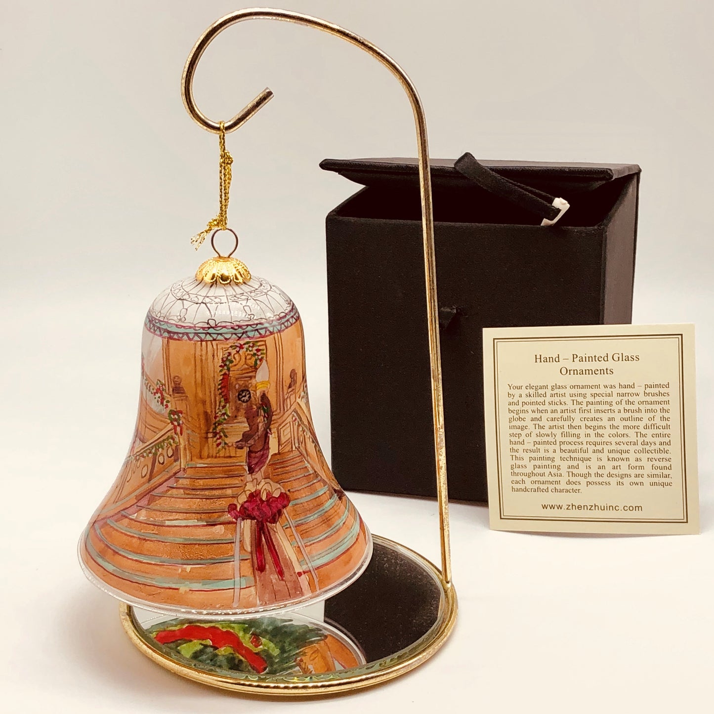 Grand Staircase Hand Painted Bell Ornament