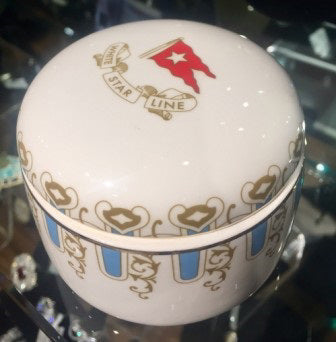 First Class Wisteria Pattern Round Trinket Box