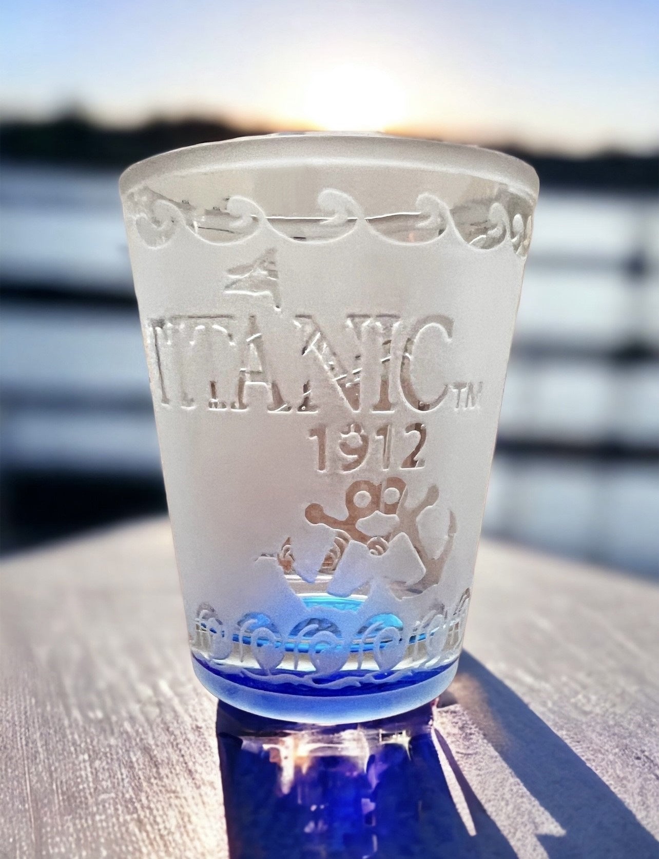 Titanic Etched Arctic Frost Shot Glass