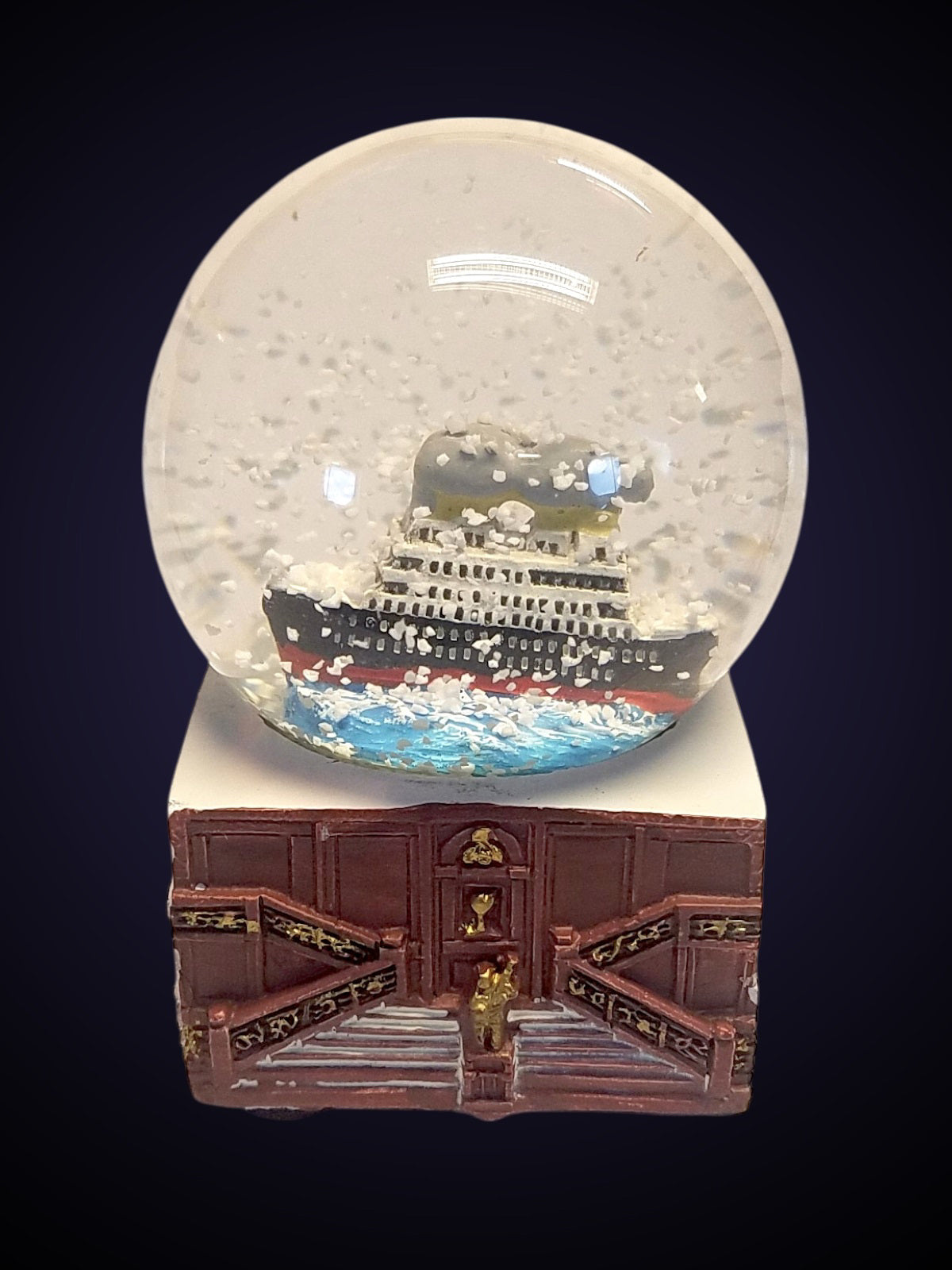 Titanic 4-Sided Square Water Globe