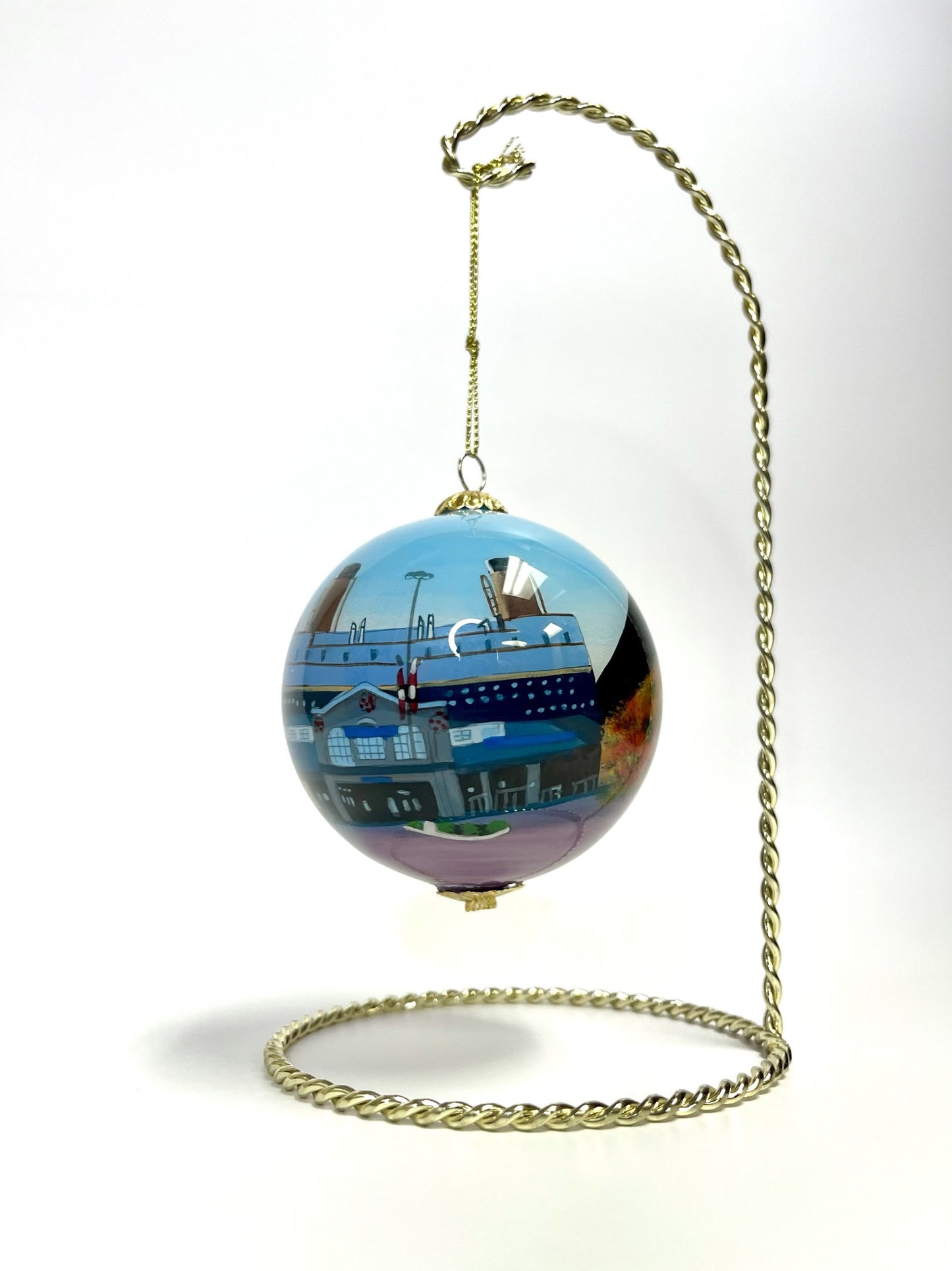 Titanic Museum in Pigeon Forge Glass Ornament