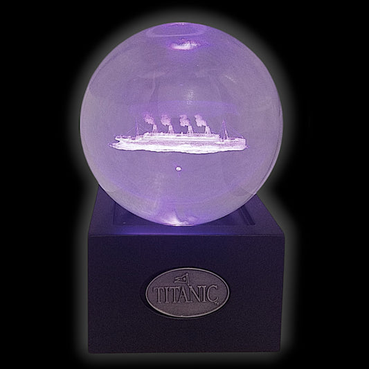 LED Light-Up Crystal Ball Titanic Ship