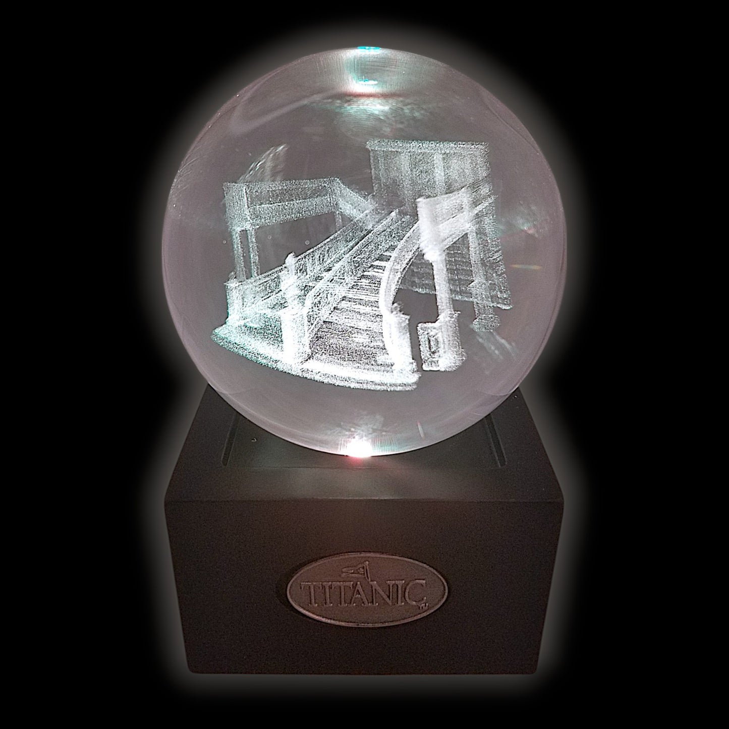 LED Light-Up Crystal Ball Titanic Grand Staircase