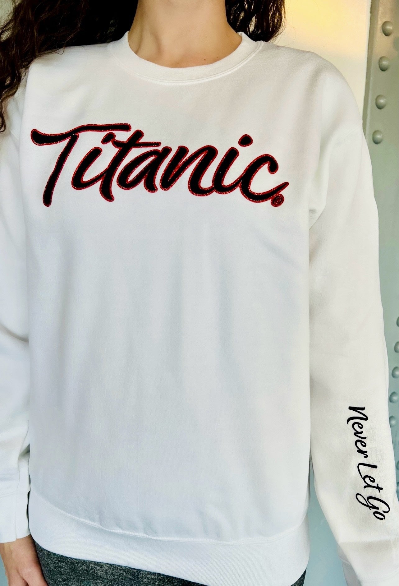 Sparkling Titanic Never Let Go Crewneck