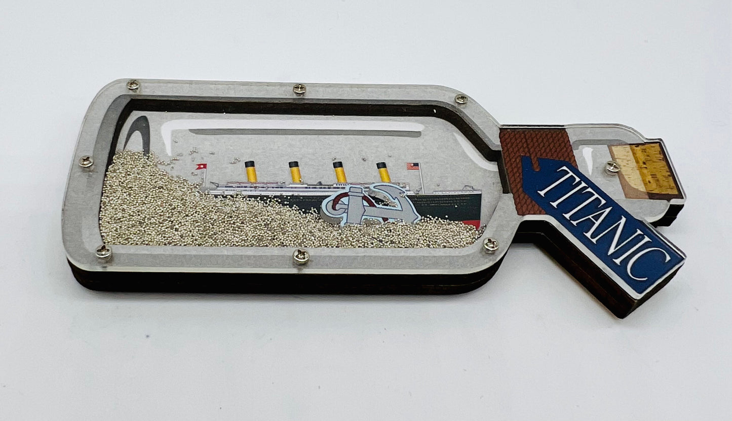 Ship in a Bottle Shaker Fidget Magnet