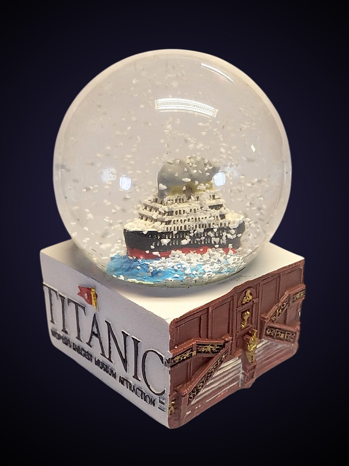 Titanic 4-Sided Square Water Globe