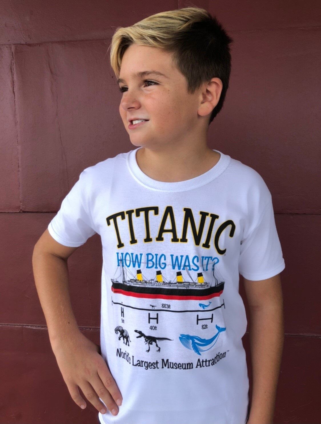 How Big Was The Titanic? Youth T-Shirt