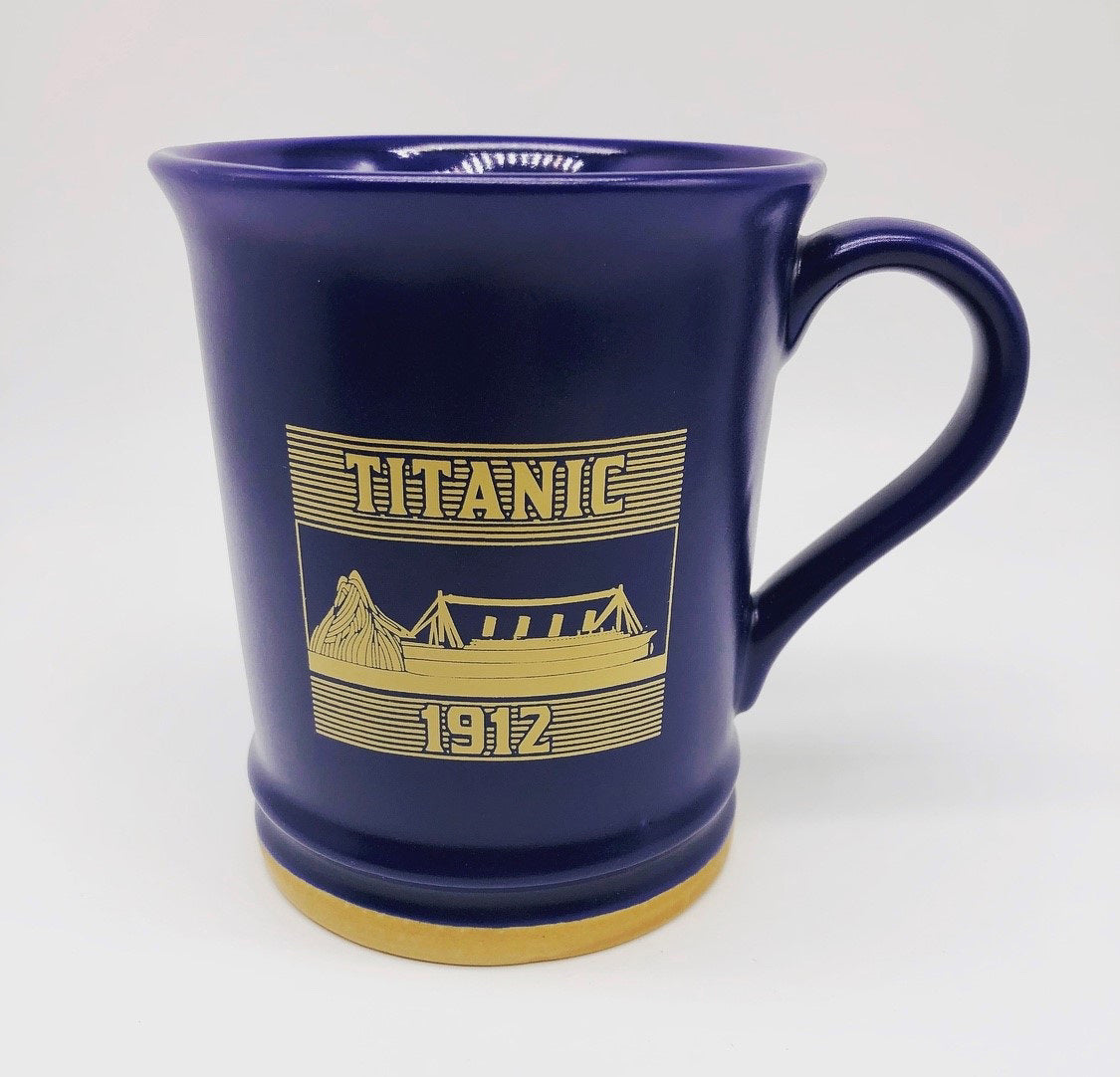 Navy and Brown Titanic Mug 15 Ounces