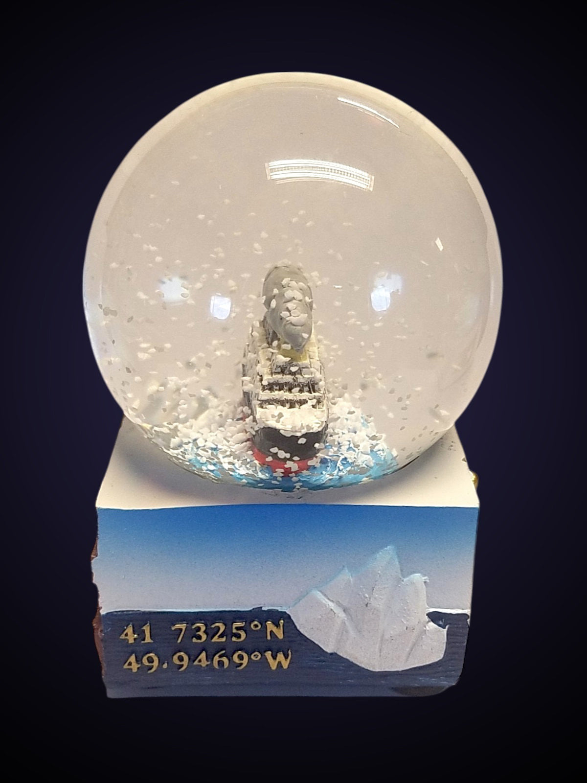Titanic 4-Sided Square Water Globe