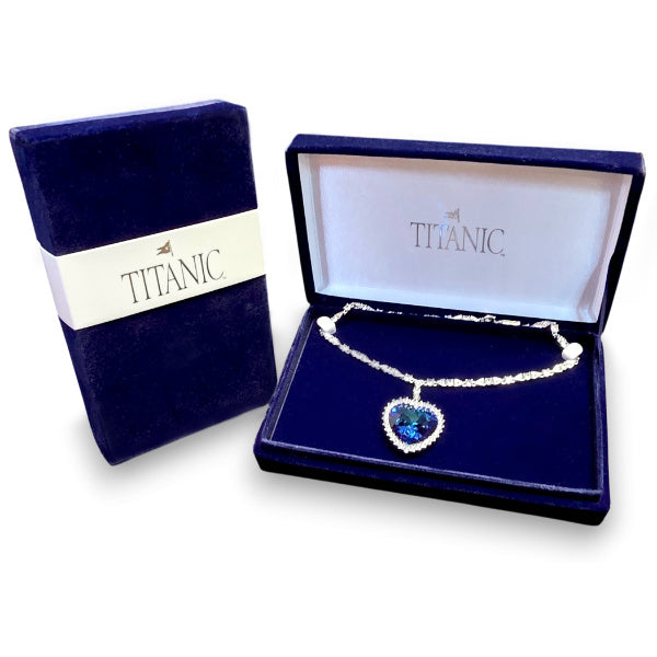 Deluxe Brilliant Blue Heart Necklace