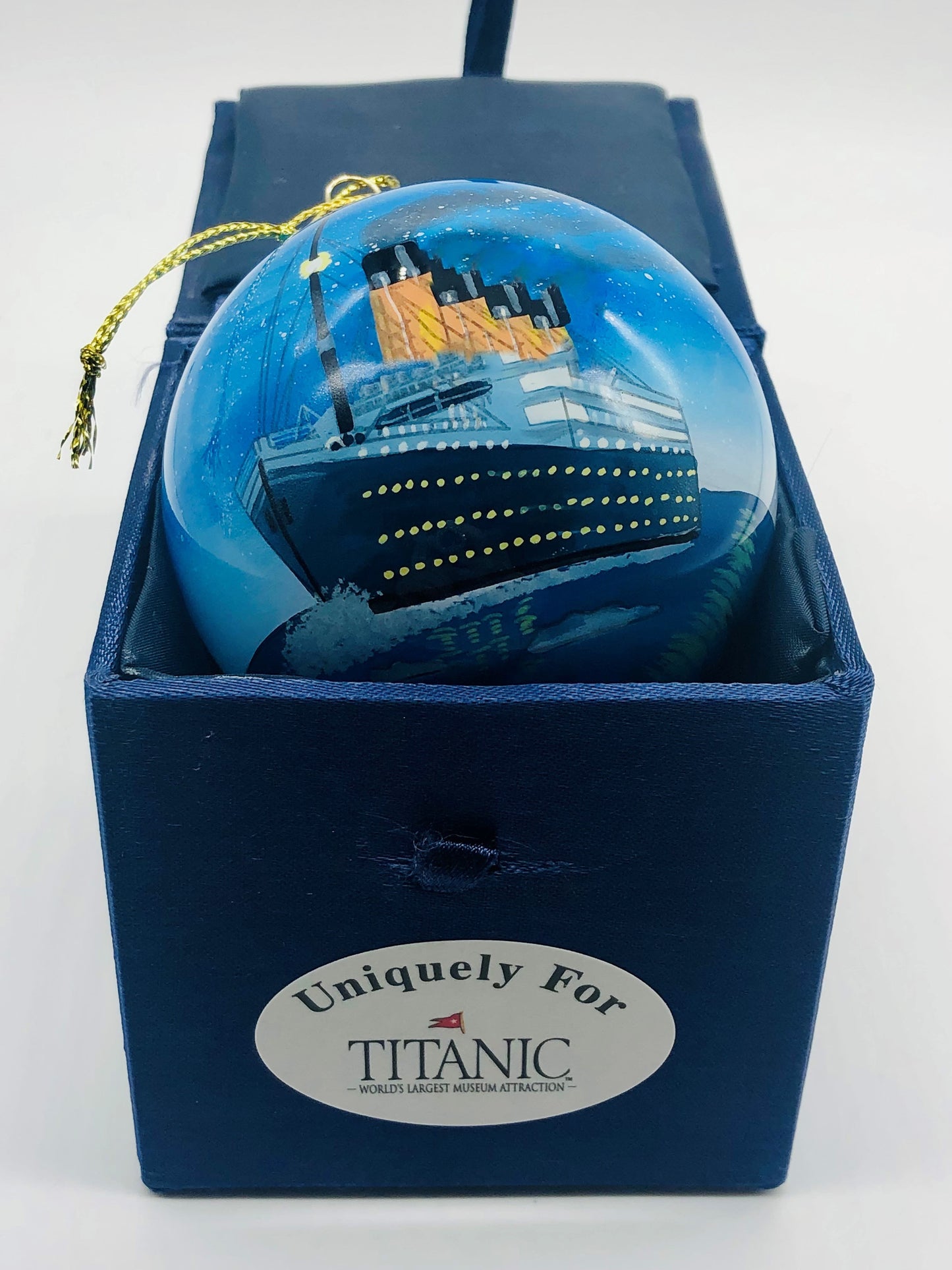 Titanic Night Sky Glass Ornament - Branson, MO