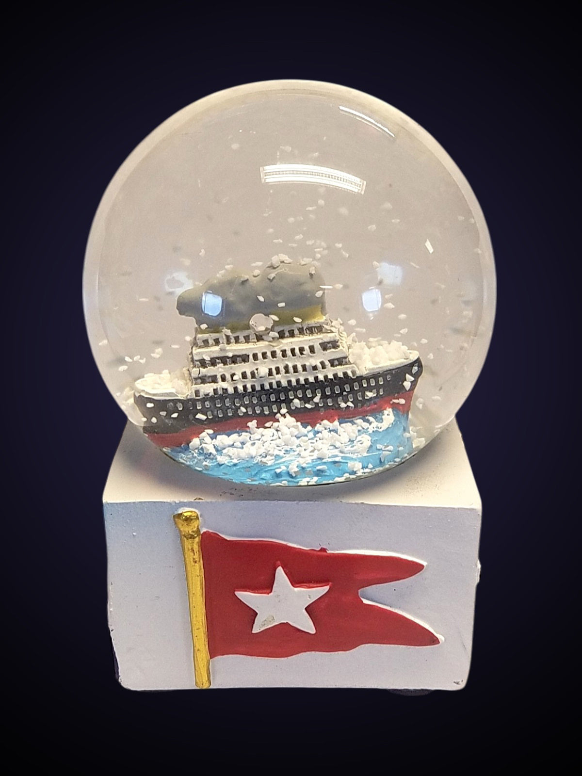 Titanic 4-Sided Square Water Globe