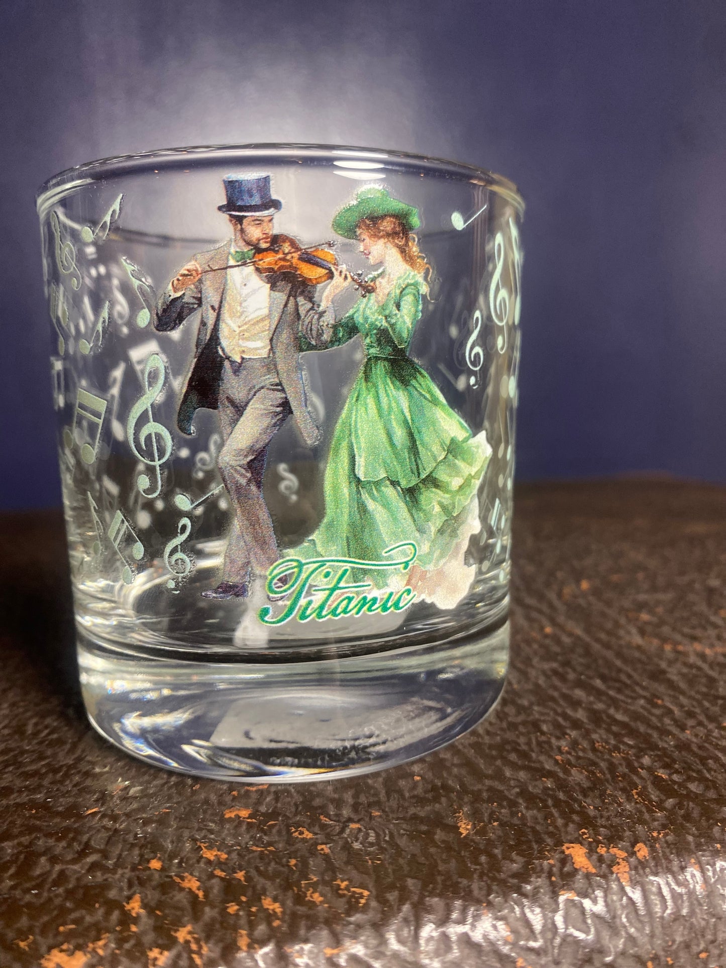 Irish Watercolor Titanic Rocks Glass