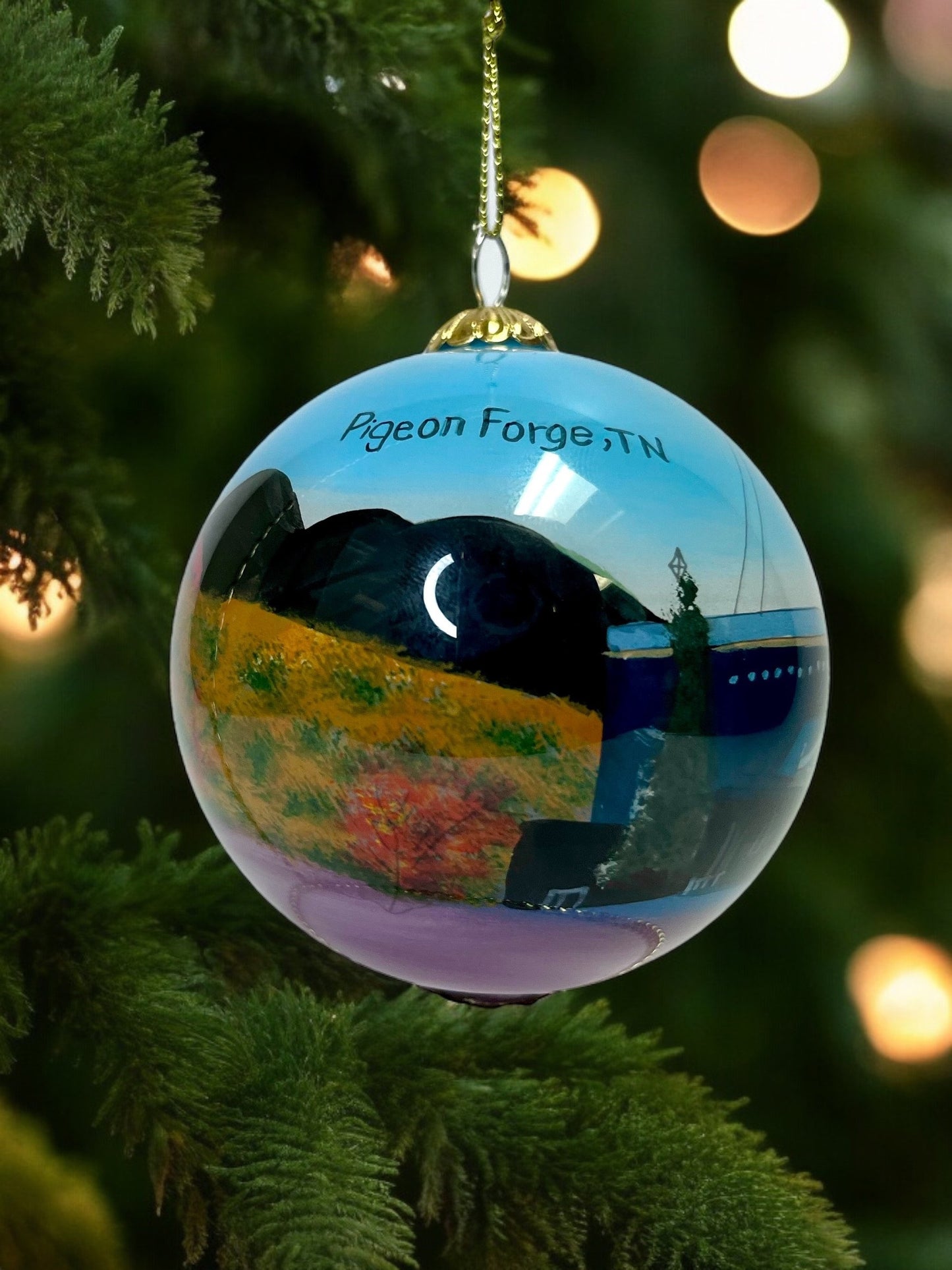 Titanic Museum in Pigeon Forge Glass Ornament