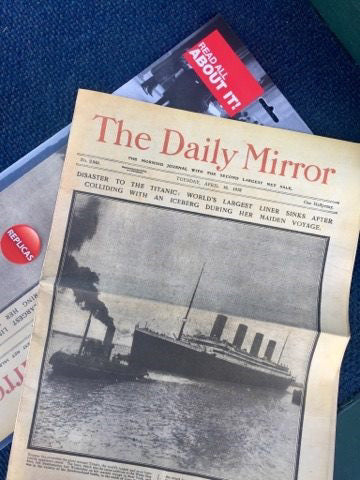 Titanic Replica Newspaper - The Daily Mirror, April 16, 1912