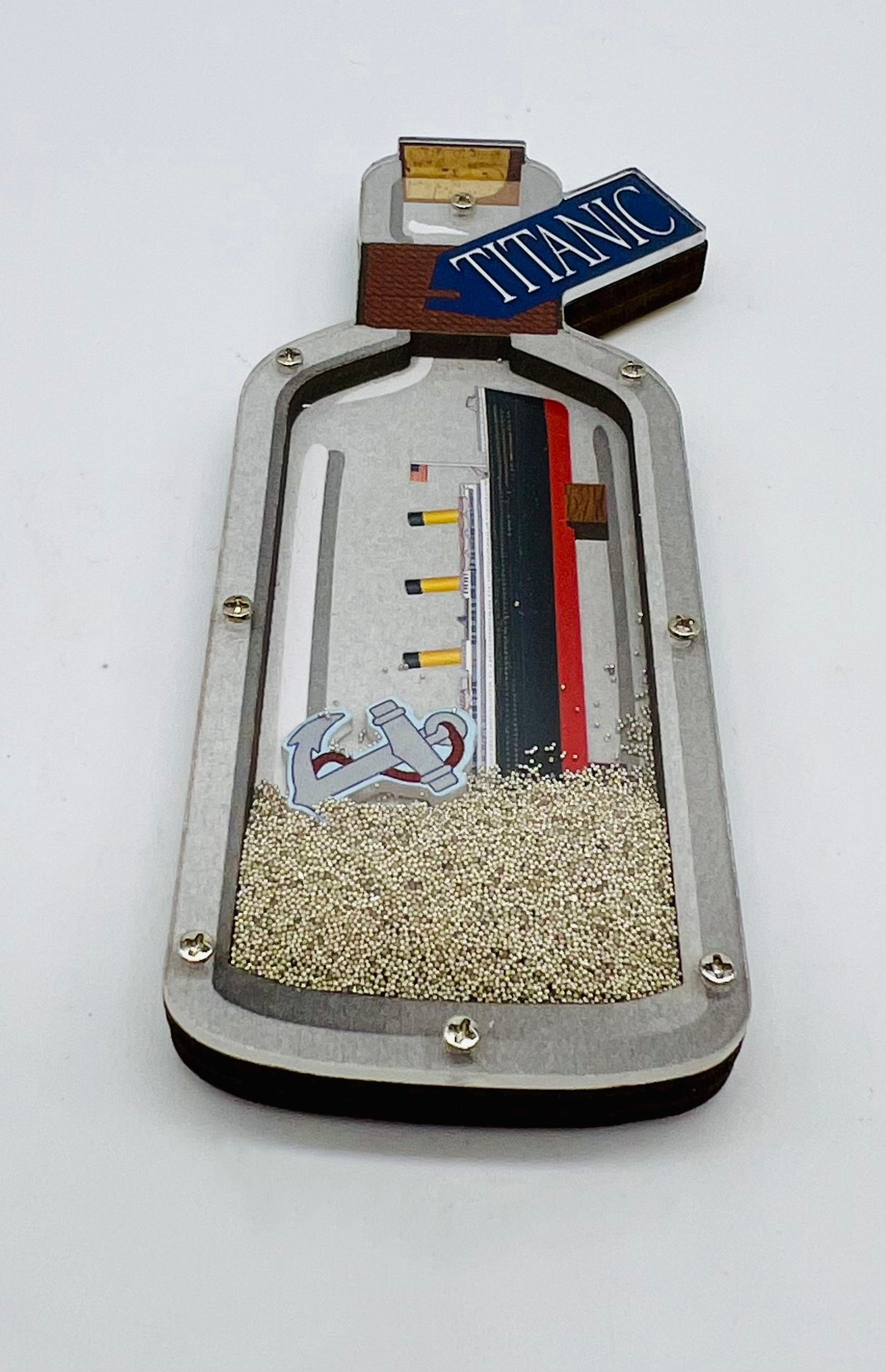 Ship in a Bottle Shaker Fidget Magnet