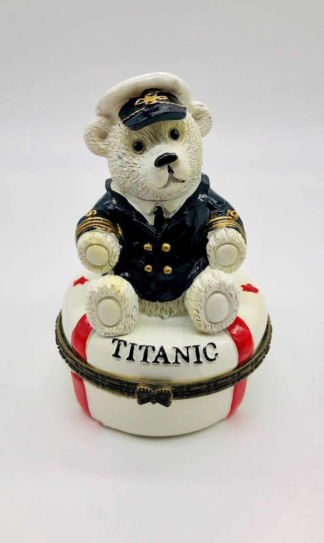 Trinket Box Captain Bear On Life Ring