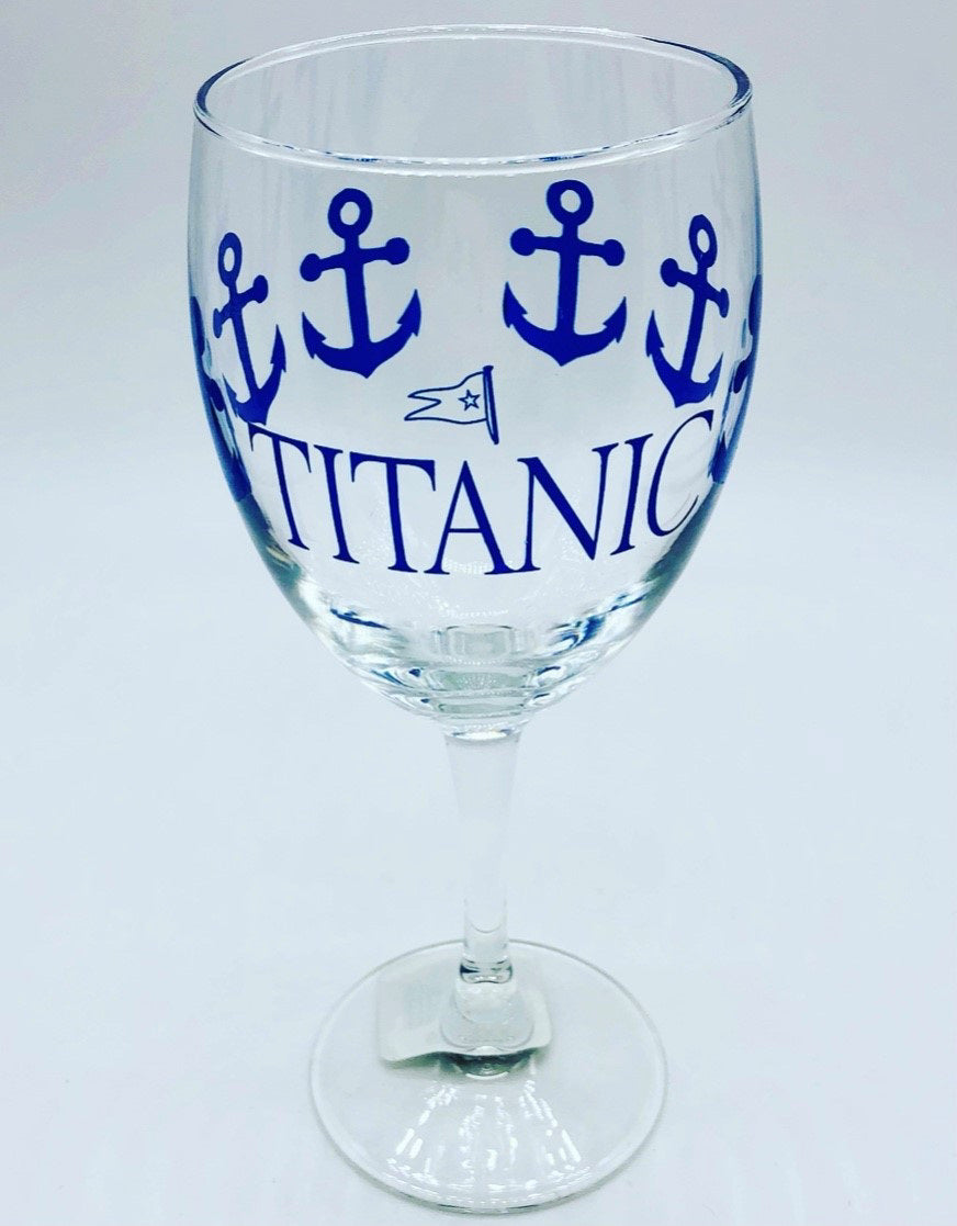 Titanic Anchor Wine Glass