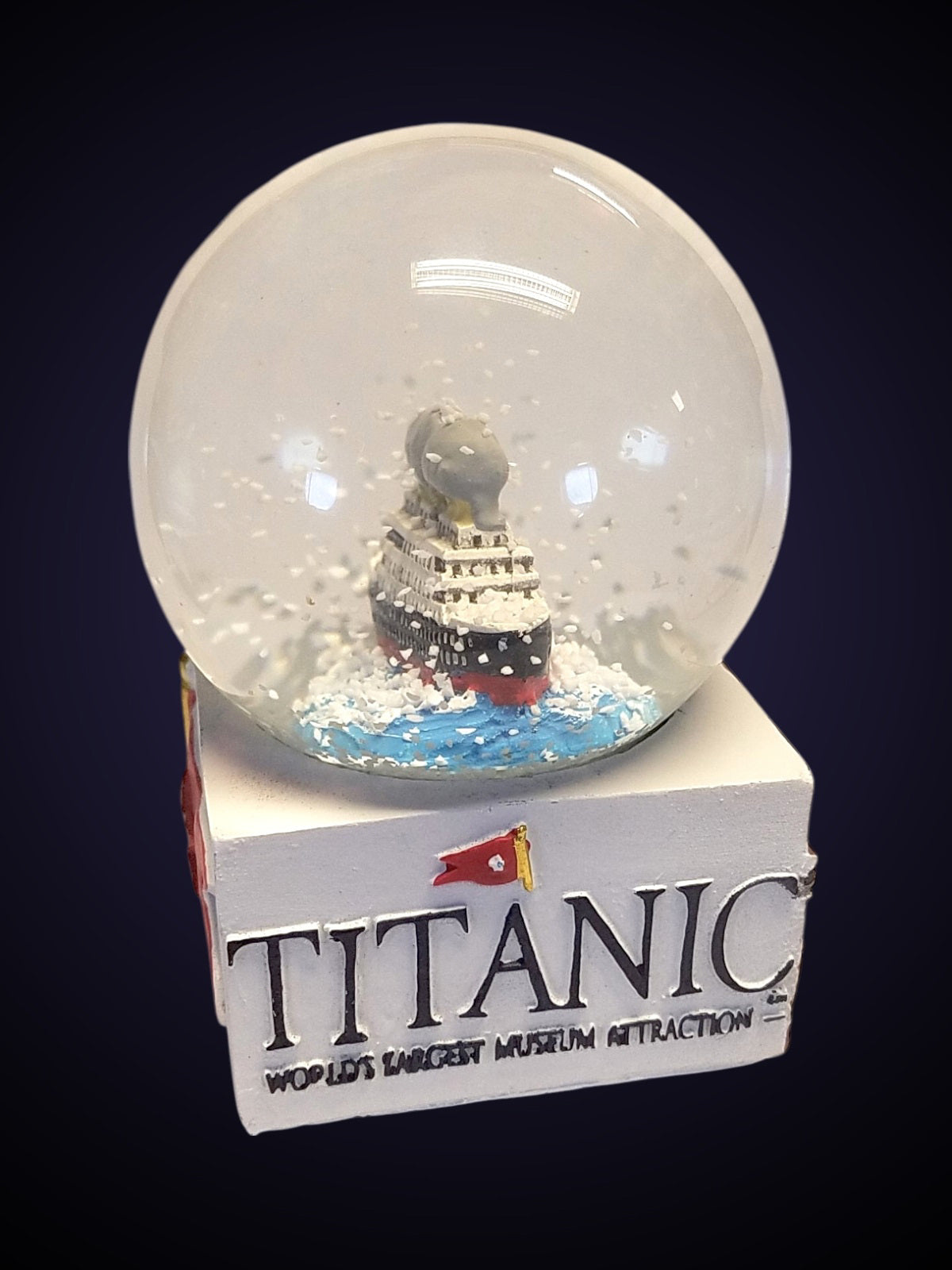 Titanic 4-Sided Square Water Globe