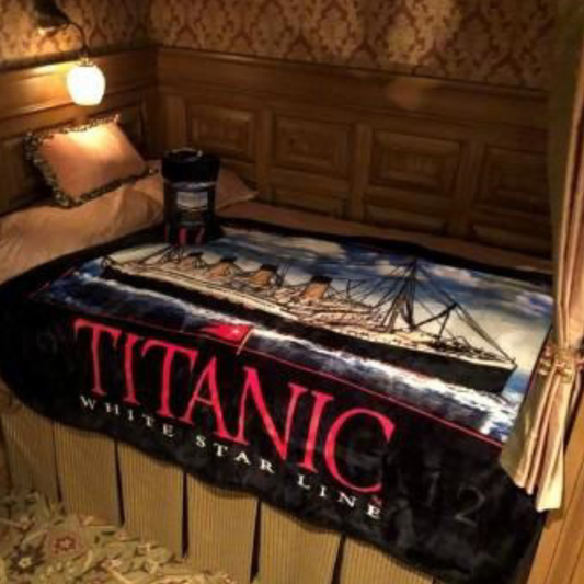 Fleece Throw Full Color Ship at Sea