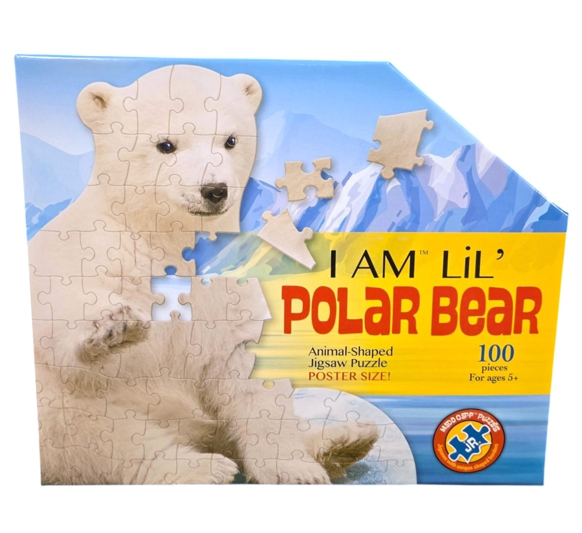 Lil' Polar Bear Animal-Shaped Jigsaw Puzzle 100PC