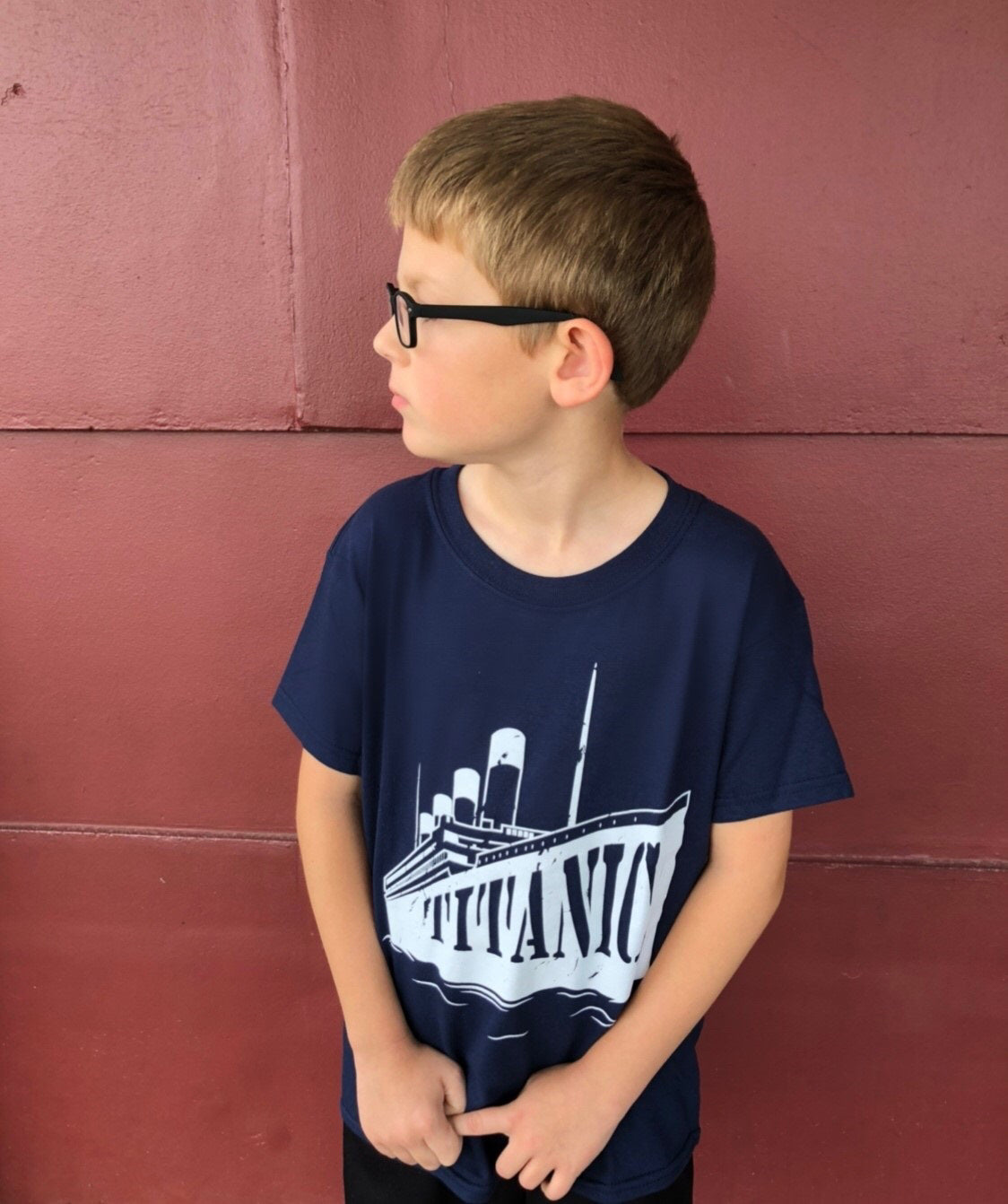 Titanic Youth Ship Navy T-Shirt