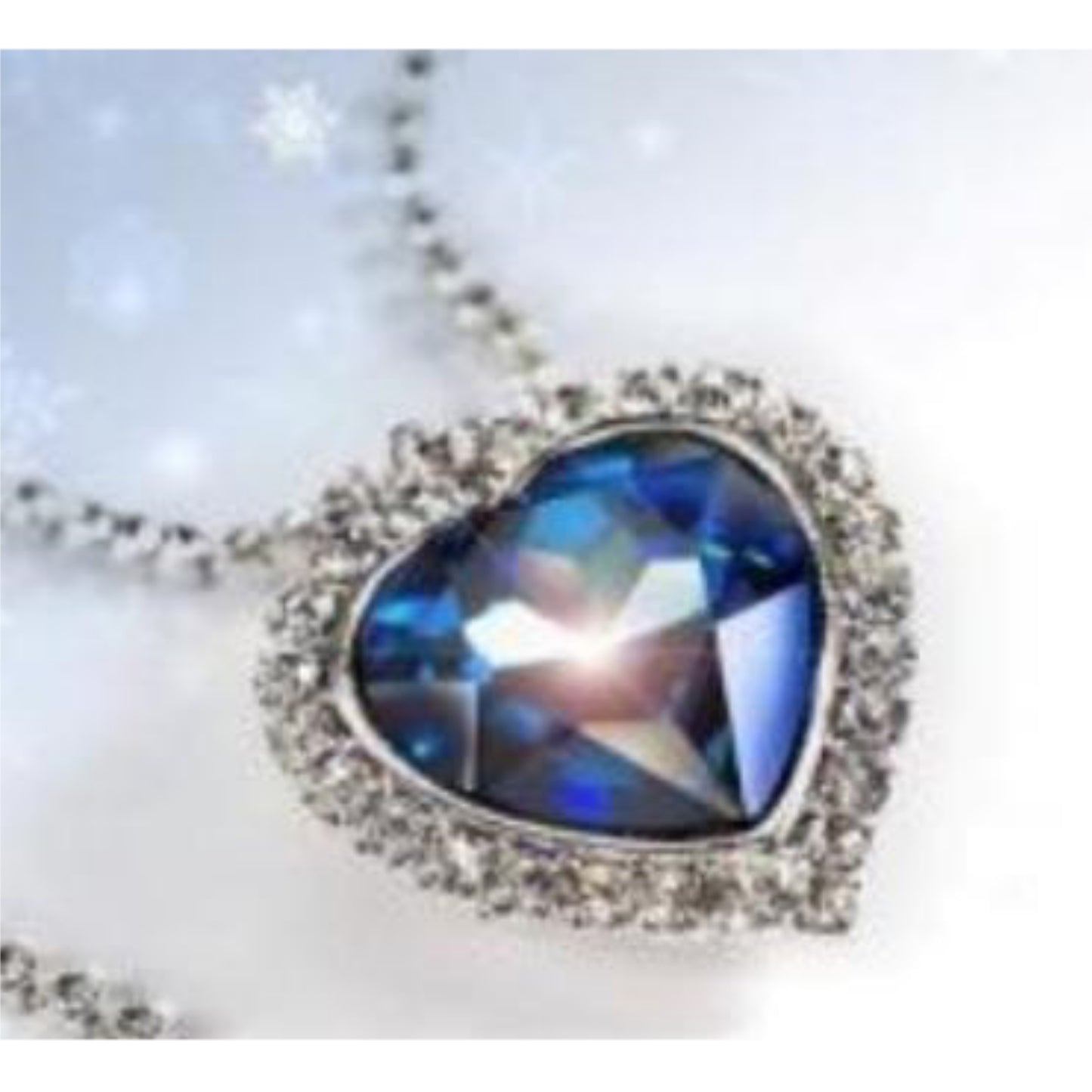 Large Precision Cut Heart Necklace