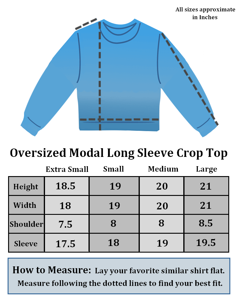 Titanic Oversized Modal Long Sleeve Crop Top