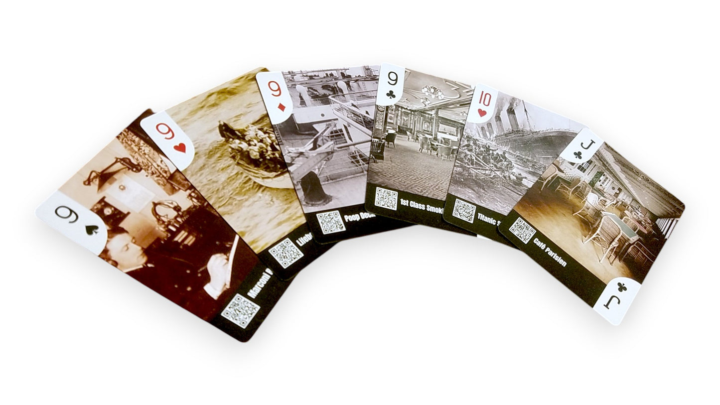 Titanic Playing Cards with QR Code Facts