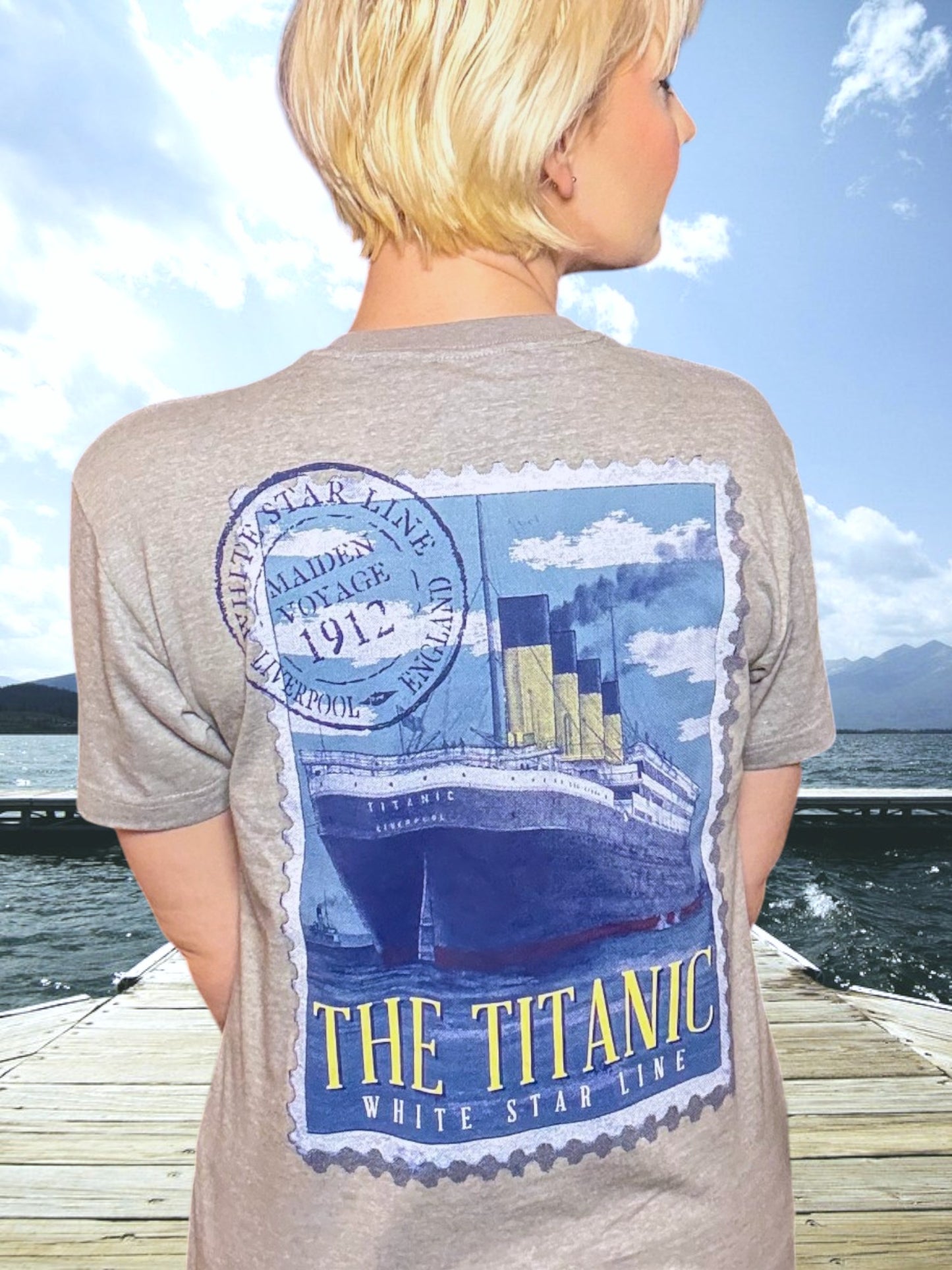 Royal Mail Ship Postage Stamp T-Shirt