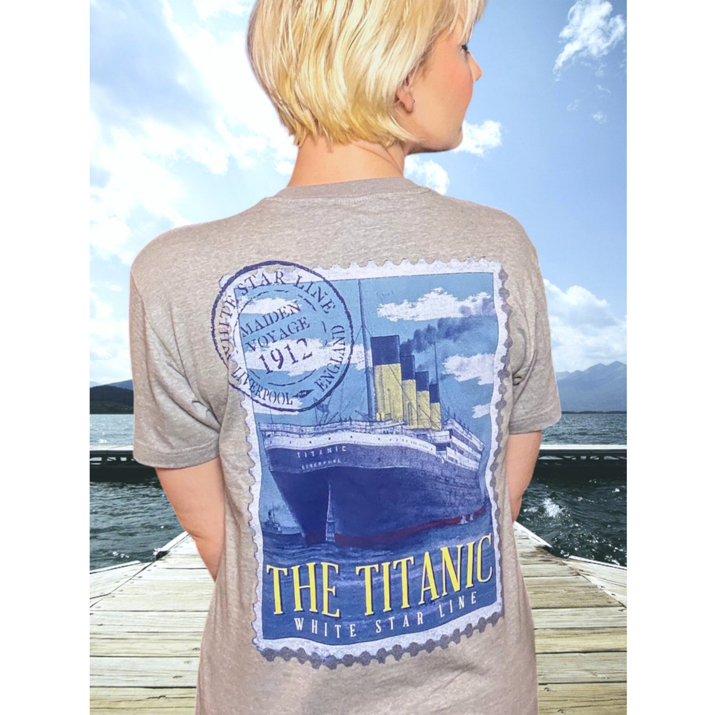 Royal Mail Ship Postage Stamp T-Shirt